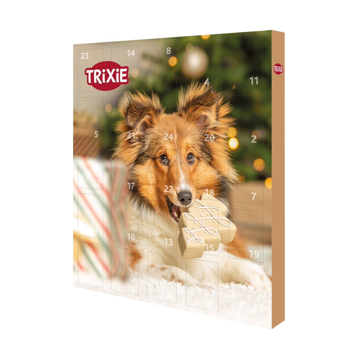 Адвент-календар для собак Trixie Різдвяний, з ласощами, 30*34*3.5 см, 24 відділи